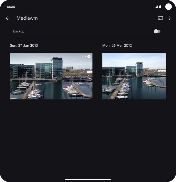 Press and hold any picture or video.