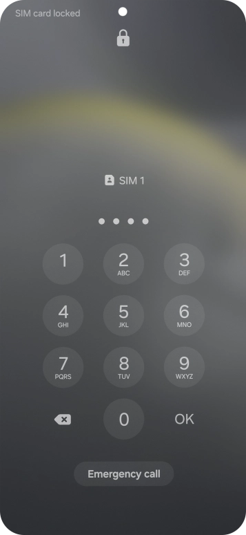 If you're asked to key in your PIN, do so and press OK. The default PIN is 1111.