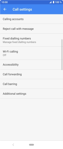 Press Call forwarding.