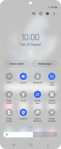 Press the settings icon.
