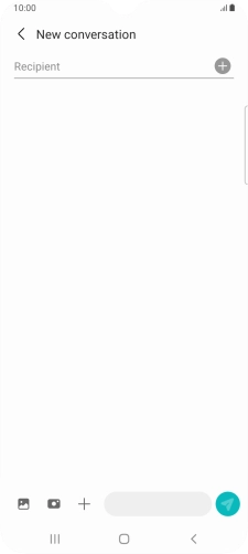 Press the search field and key in the first letters of the recipient's name.