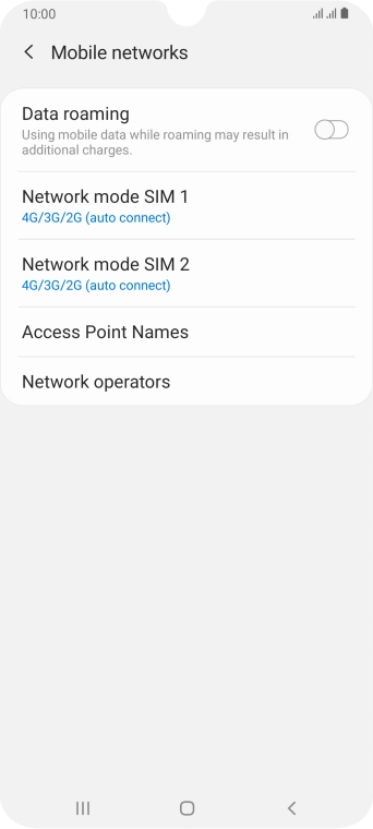 Press Access Point Names.