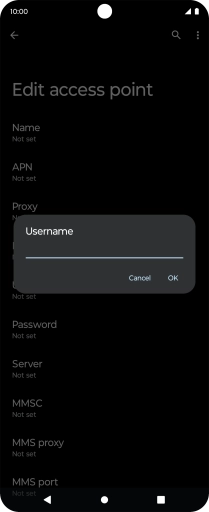 Key in eesecure and press OK.