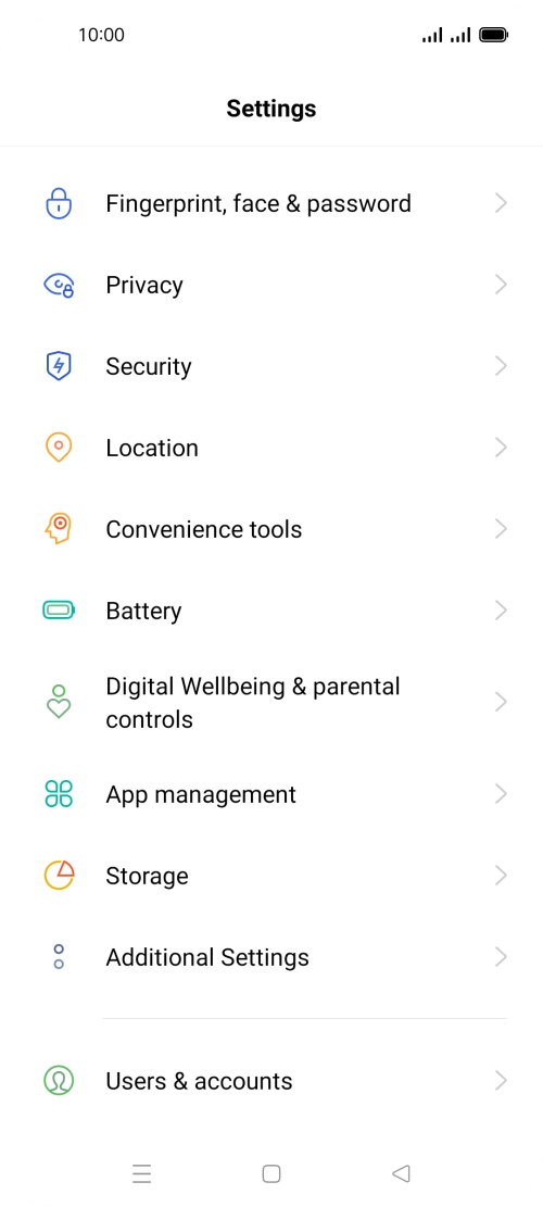 Press App management.