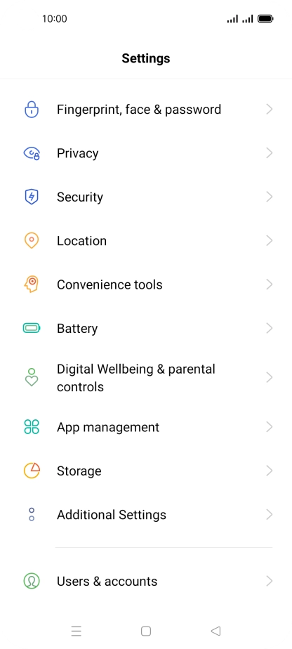Press App management.