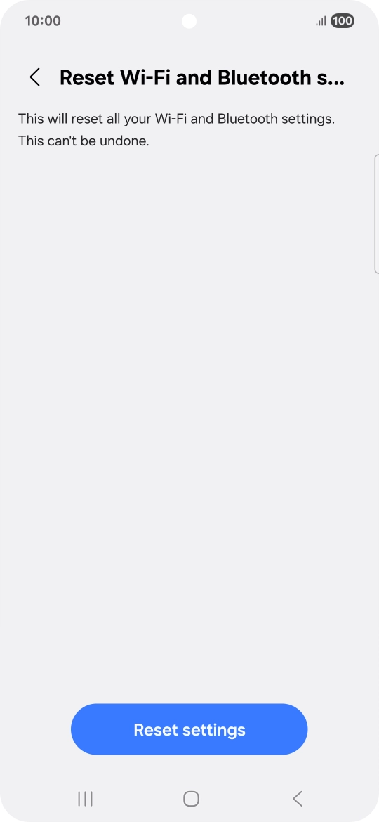 Press Reset settings.