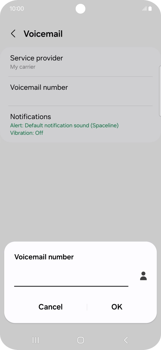 Key in +447953222222 and press OK.
