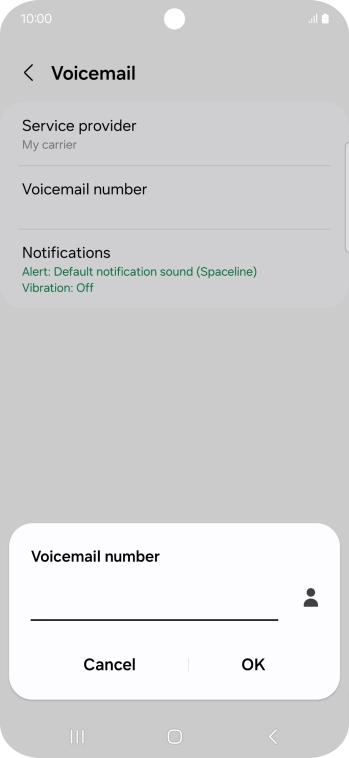 Key in +447953222222 and press OK.