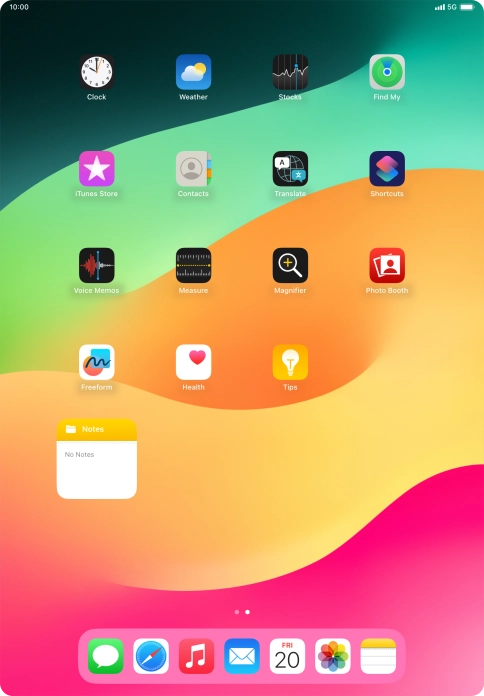 If you're using a Widget Stack: slide up or down on the stack to select the required widget.