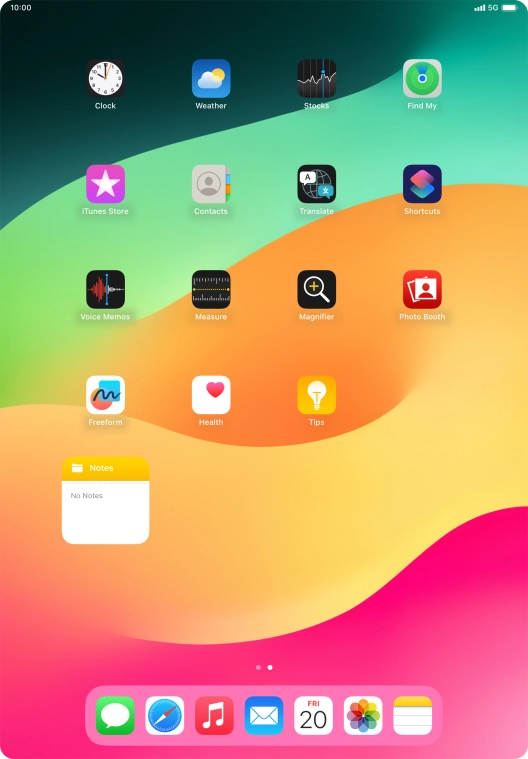 If you're using a Widget Stack: slide up or down on the stack to select the required widget.