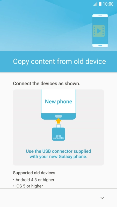 Follow the instructions on the screen to connect your phone to the other phone.