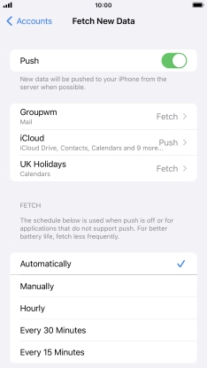 Press the indicator next to 
