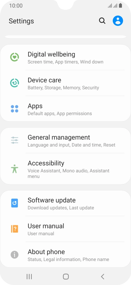 Press Software update.