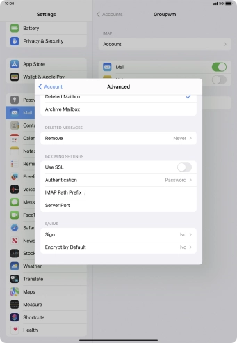 Press the indicator next to 