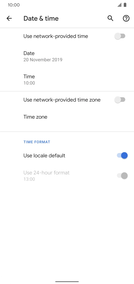 Press the indicator next to 