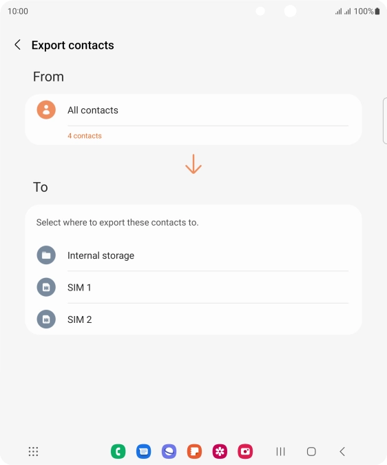 Press the required SIM.