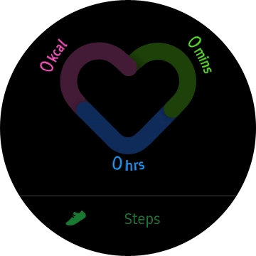 Press the pedometer icon.