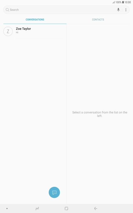 Press the menu icon.