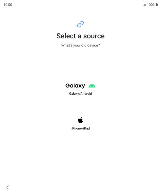 Press the required setting and follow the instructions on the screen to transfer the content from another phone.