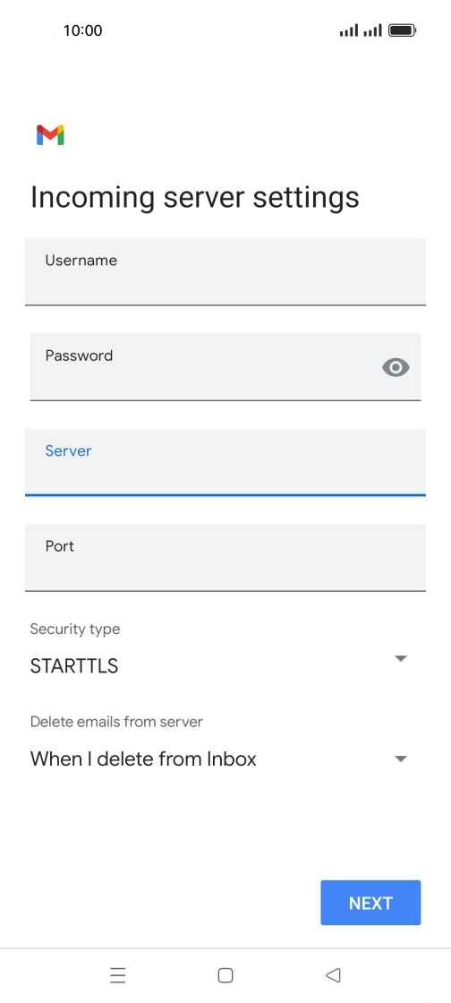 Press the field below 