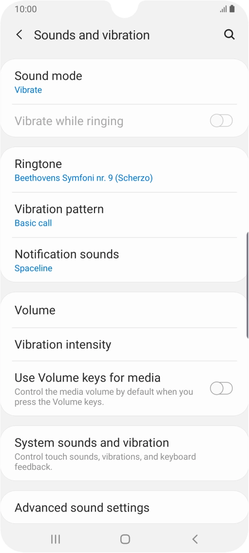 Press the Home key to return to the home screen.