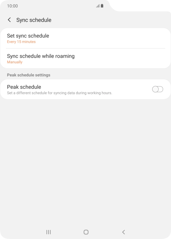 Press Set sync schedule.