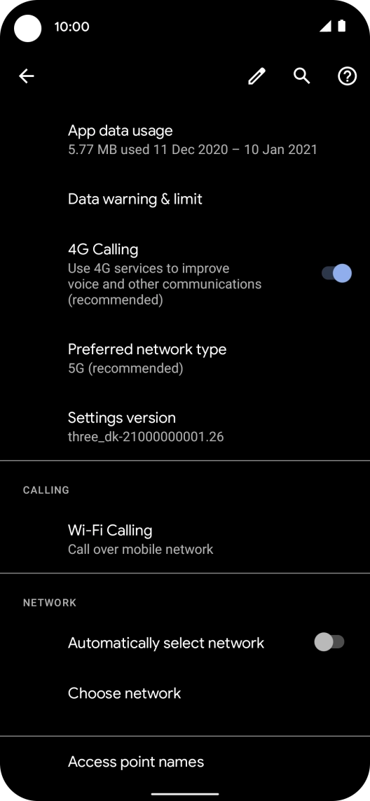 Press the indicator next to 