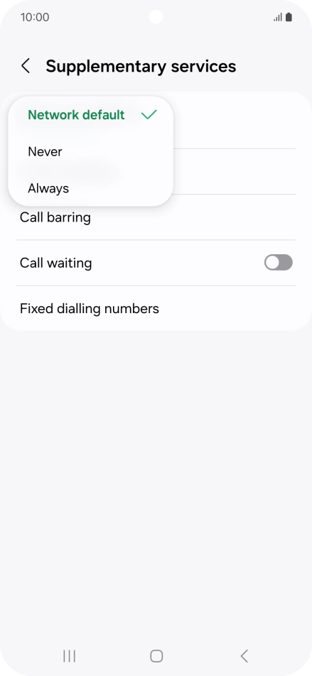 Press Always to turn on caller identification.