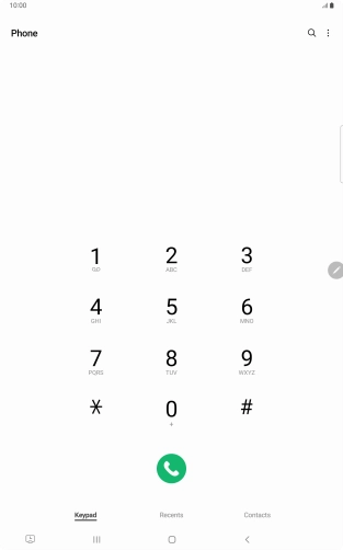 Press the menu icon.