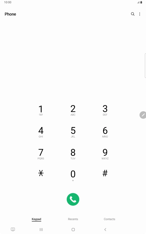 Press the menu icon.