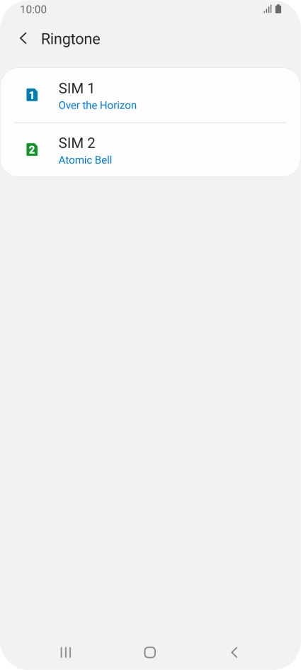 Press the name of the SIM.