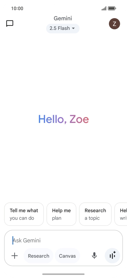 Press the profile icon.