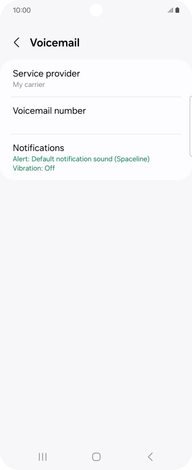 Press Voicemail number.