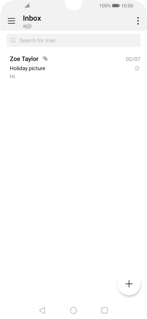 Slide your finger right starting from the left side of the screen.