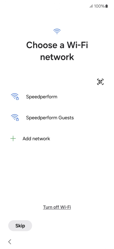 Press the required Wi-Fi network.