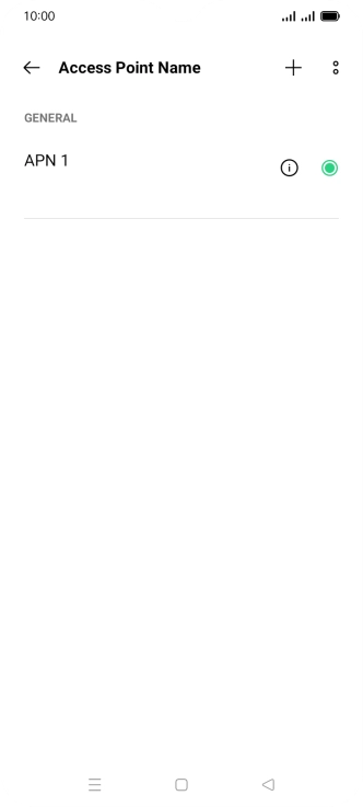 Press the new data connection icon.