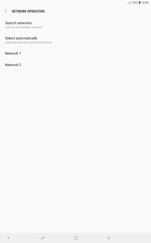 Press the required network.
