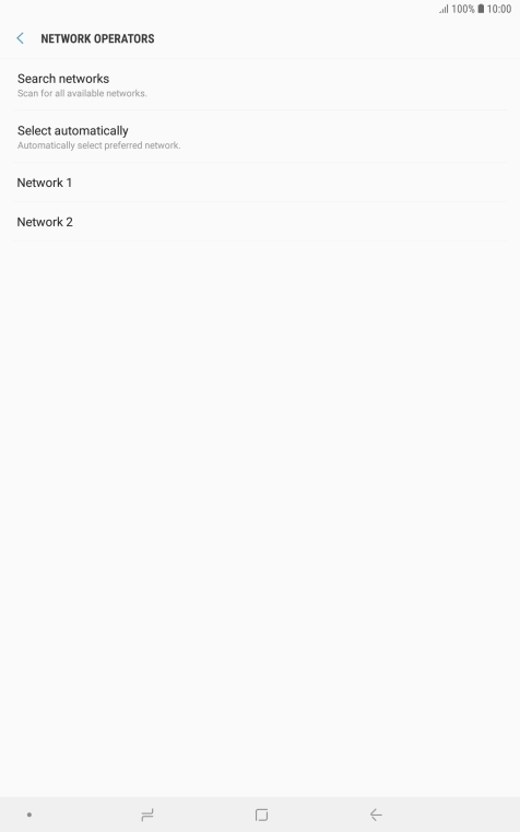 Press the required network.