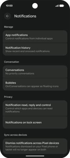 Press App notifications.