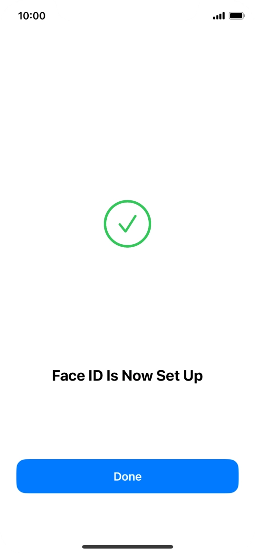 Press Done. If you haven't previously selected a phone lock code, key in a code of your own choice twice.