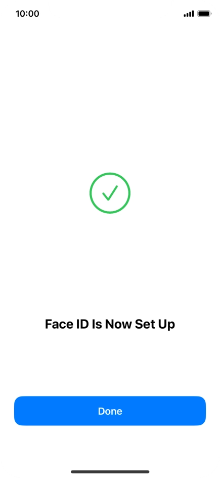 Press Done. If you haven't previously selected a phone lock code, key in a code of your own choice twice.