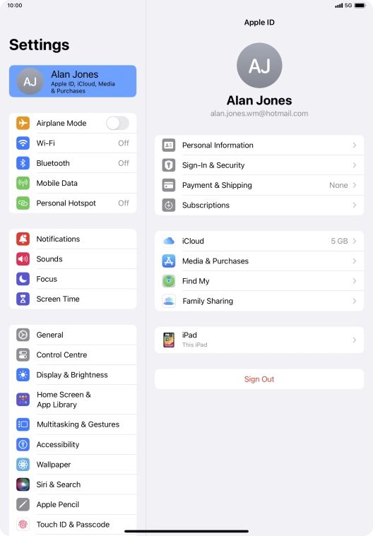 Slide your finger upwards starting from the bottom of the screen to return to the home screen.