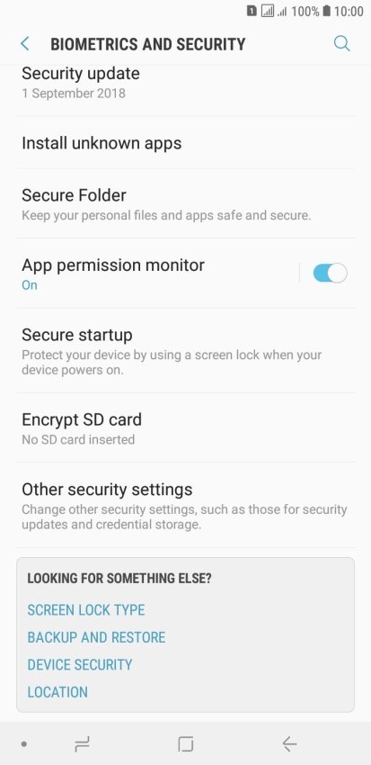 Press Other security settings.