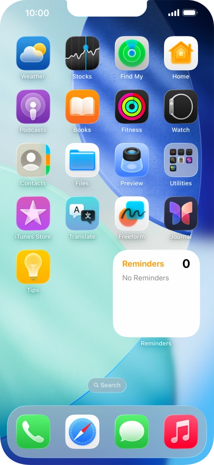 If you're using a Widget Stack: slide up or down on the stack to select the required widget.
