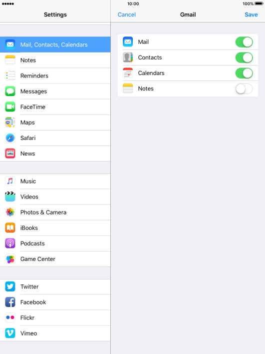 If this screen is displayed, you email account has been recognised and set up automatically. Follow the instructions on the screen to key in more information and finish setting up your tablet.