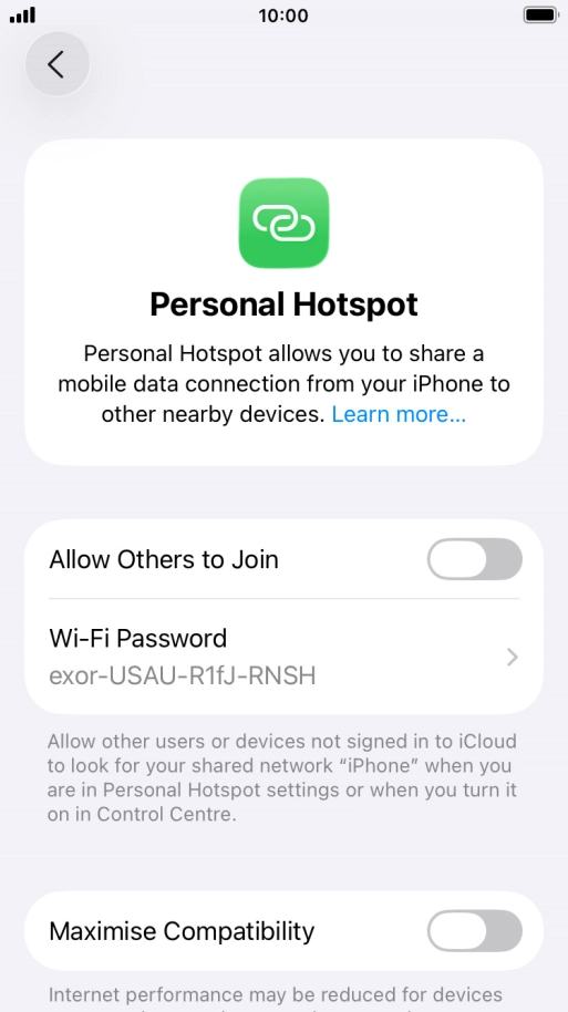 Press Wi-Fi Password and key in the required password.