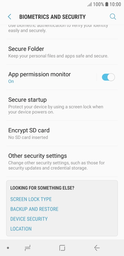 Press Other security settings.