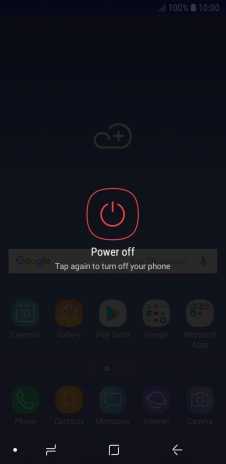 Press Power off.