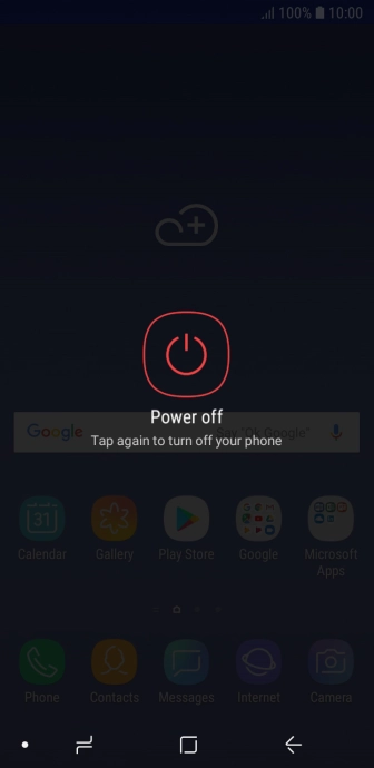 Press Power off.