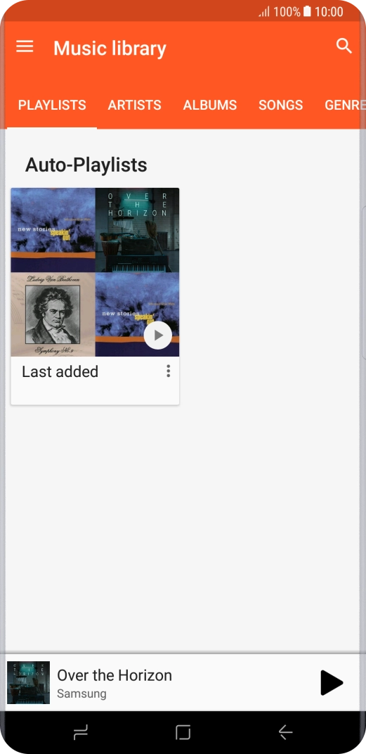 Press the required category.